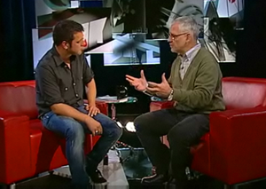 Dr. Julio Montaner and George Stroumboulopoulos on CBC's "The Hour"